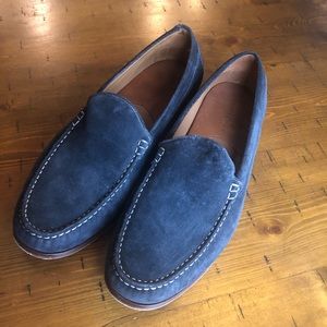 Johnston & Murphy blue suede loafers
